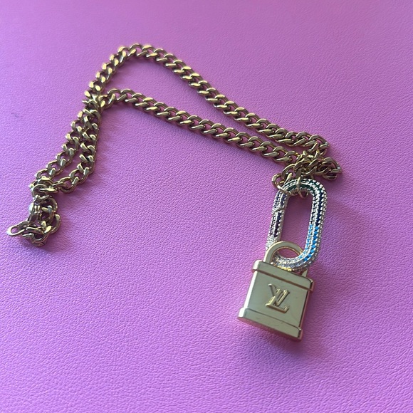 Repurposed LV Lock Necklace - Picture 3 of 4